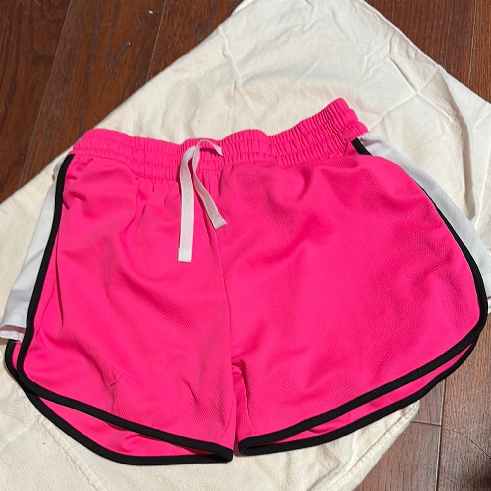 Zone Pro Pink Athletic Shorts with Curved Hems